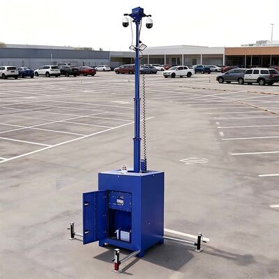 Torre de vigilancia de vídeo móvil con 6m Mast manual para seguridad de estacionamiento