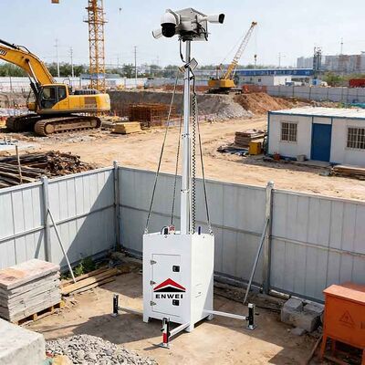 Torres de vigilancia portátiles de perspectiva amplia Torres de CCTV móviles para la vigilancia de las obras de construcción