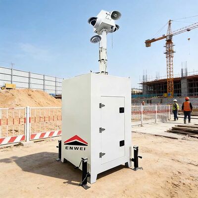 Torre de vigilancia de CCTV móvil portátil al aire libre con red inalámbrica para seguridad temporal