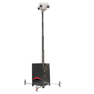 Torre de cámara CCTV portátil móvil para sitios de construcción y seguridad de eventos
