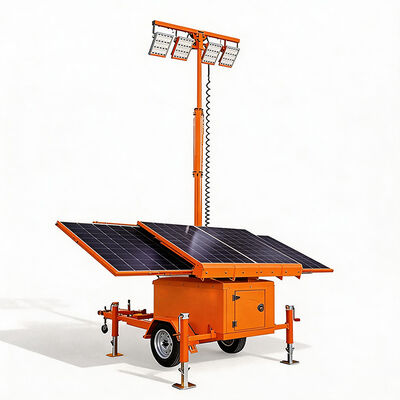 Trailer de luz solar industrial fuera de la red ideal para contratistas de alquiler Certificación CE