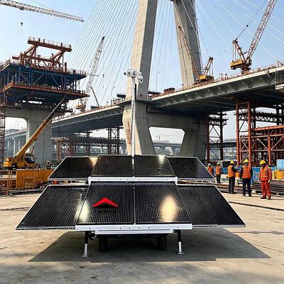 Portable Solar Camera Trailer MPPT System 7m Mast Outdoor Security